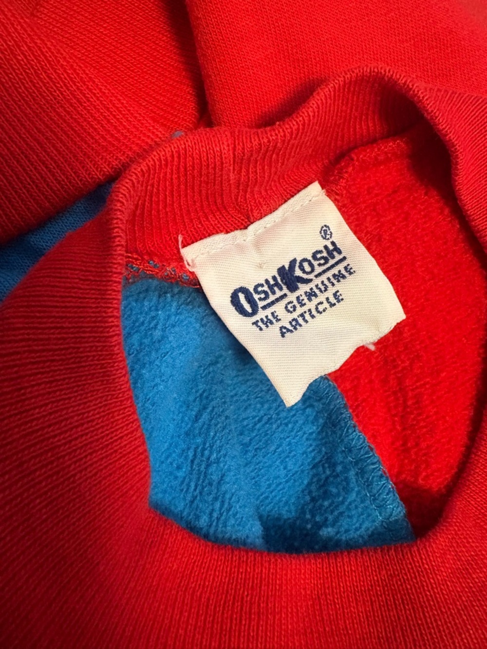 OshKosh B'gosh Red & Blue Bear Appliqué Sweatshirt - Picture 3 of 4